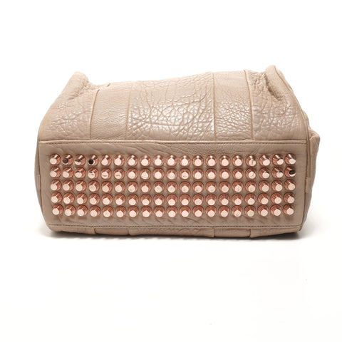 Alexander Wang Rocco Leather Satchel Shoulder Bag beige WS27399