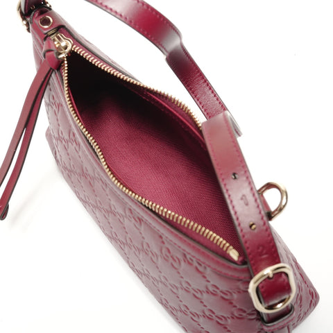 GUCCI GG Emblem Wine Red 2-Way Shoulder Bag (2 included) Shoulder Bag Red WS27401
