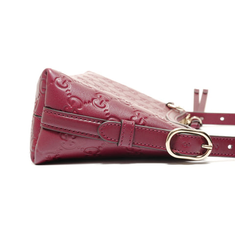 GUCCI GG Emblem Wine Red 2-Way Shoulder Bag (2 included) Shoulder Bag Red WS27401