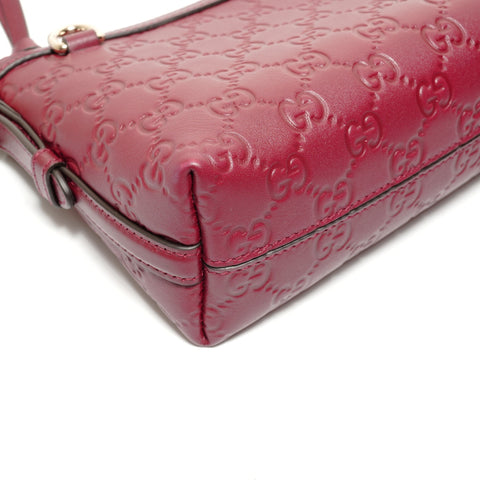 GUCCI GG Emblem Wine Red 2-Way Shoulder Bag (2 included) Shoulder Bag Red WS27401