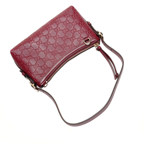 GUCCI GG Emblem Wine Red 2-Way Shoulder Bag (2 included) Shoulder Bag Red WS27401
