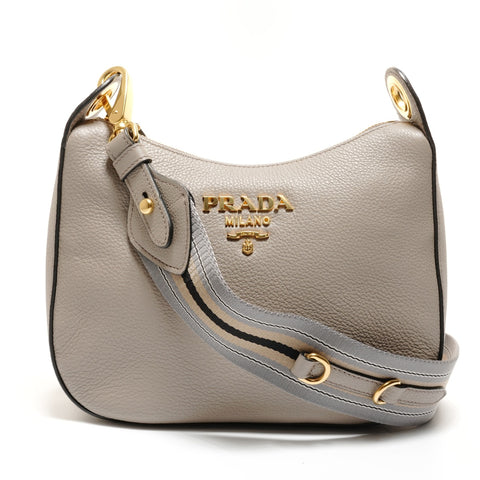 PRADA Vitello Phoenix Shoulder Bag beige WS27403