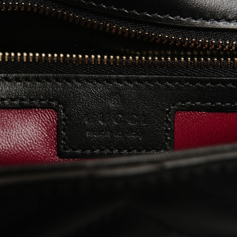 GUCCI GG Marmont Leather Chainshoulder Shoulder Bag black WS27404