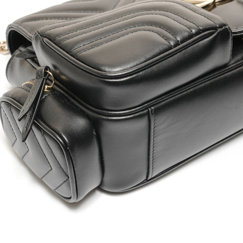 GUCCI GG Marmont Leather Chainshoulder Shoulder Bag black WS27404