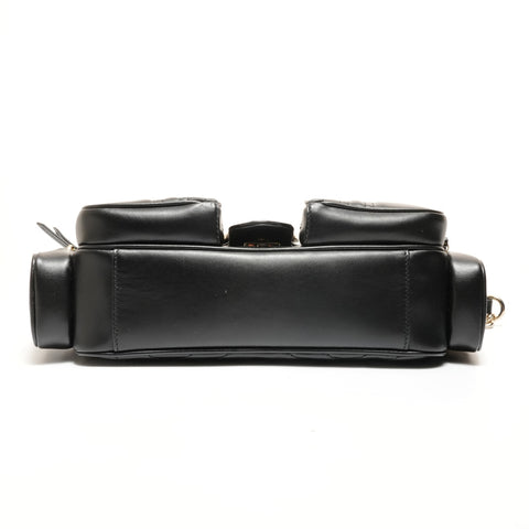 GUCCI GG Marmont Leather Chainshoulder Shoulder Bag black WS27404