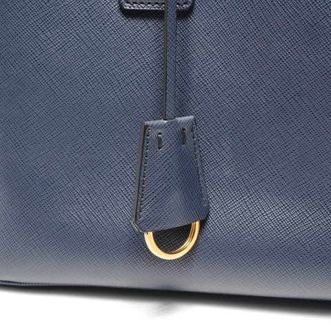 PRADA Saffiano 2way Handbag Navy WS27407