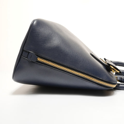 PRADA Saffiano 2way Handbag Navy WS27407
