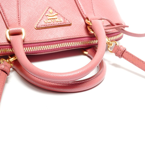 PRADA Saffiano 2way Handbag pink WS27408