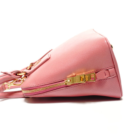 PRADA Saffiano 2way Handbag pink WS27408