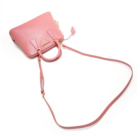 PRADA Saffiano 2way Handbag pink WS27408