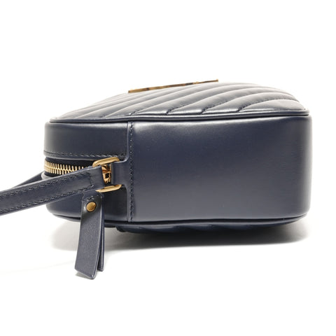 YVES SAINT LAURENT Lou Leather Shoulder Bag Navy WS27412