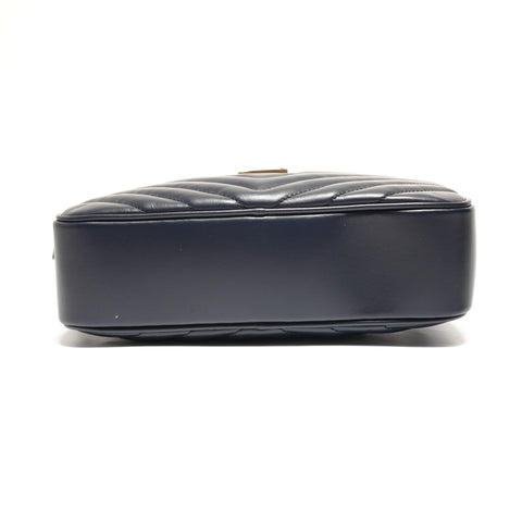 YVES SAINT LAURENT Lou Leather Shoulder Bag Navy WS27412