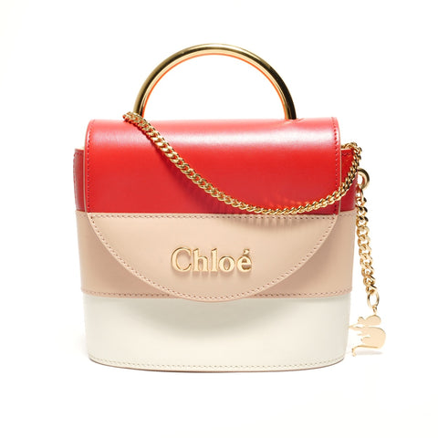 Chloe Abbey Lock 2way Chain Shoulder Bag Red WS27414