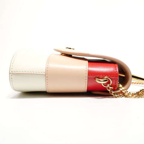 Chloe Abbey Lock 2way Chain Shoulder Bag Red WS27414