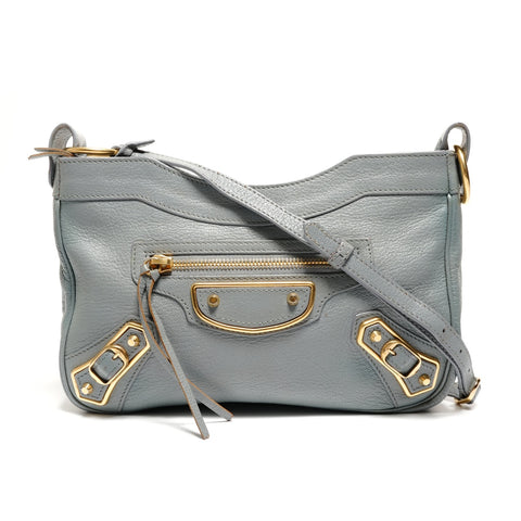 BALENCIAGA Giant Hip Blue Gray Shoulder Bag blue WS27416
