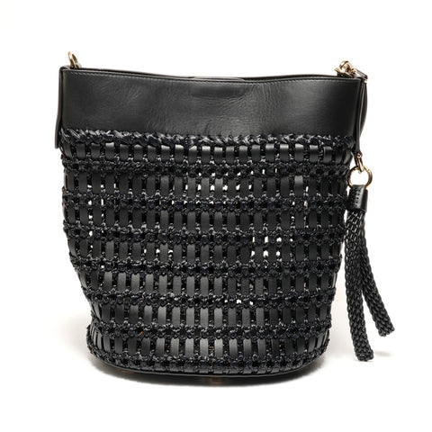 Salvatore Ferragamo Gancini Leather Shoulder Pouch Shoulder Bag black WS27417