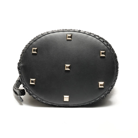 Salvatore Ferragamo Gancini Leather Shoulder Pouch Shoulder Bag black WS27417