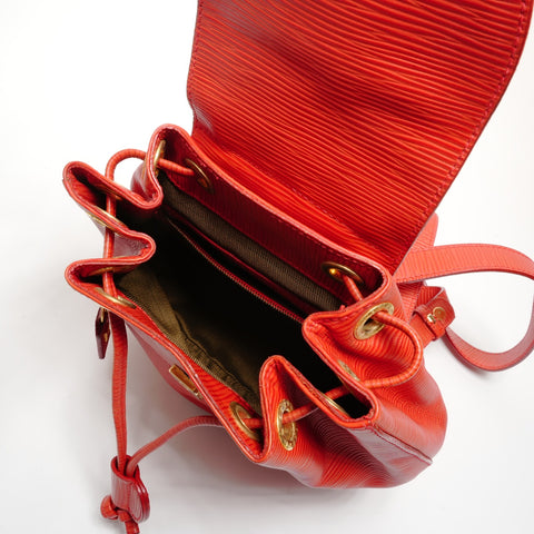 FENDI logo leather Backpack  Daypack Red WS27419