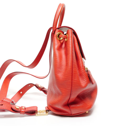 FENDI logo leather Backpack  Daypack Red WS27419