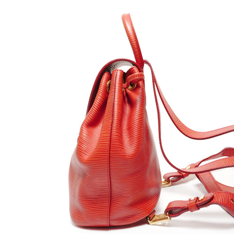 FENDI logo leather Backpack  Daypack Red WS27419