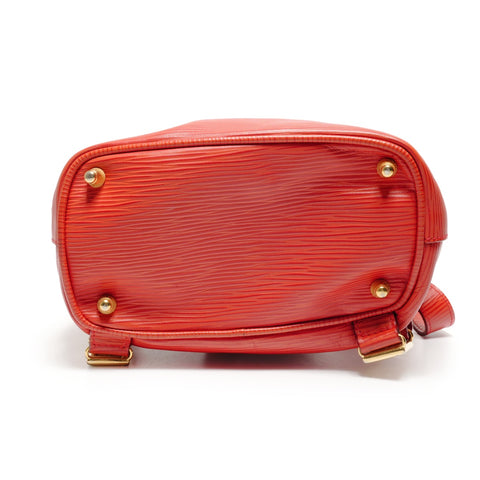 FENDI logo leather Backpack  Daypack Red WS27419