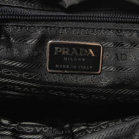 PRADA Nylon triangle logo Backpack  Daypack black WS27420
