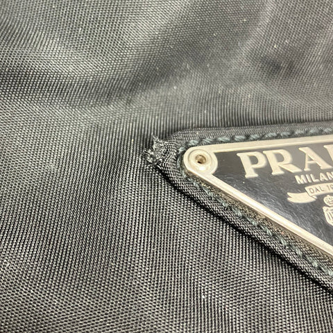 PRADA Nylon triangle logo Backpack  Daypack black WS27420