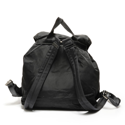 PRADA Nylon triangle logo Backpack  Daypack black WS27420