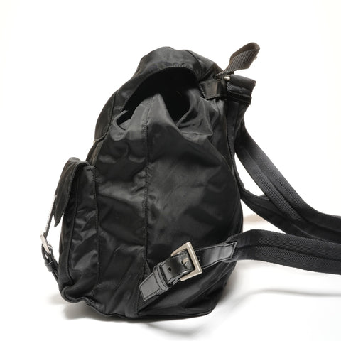 PRADA Nylon triangle logo Backpack  Daypack black WS27420