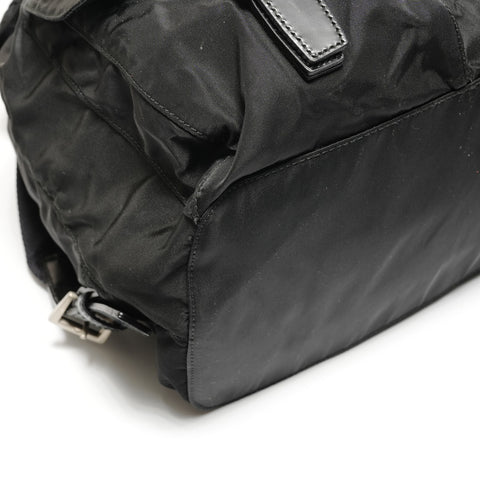 PRADA Nylon triangle logo Backpack  Daypack black WS27420