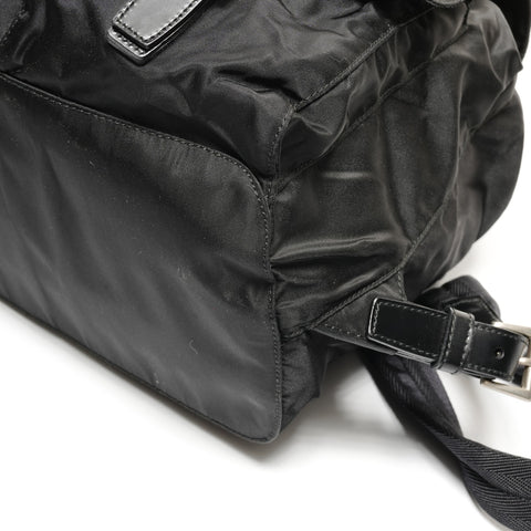 PRADA Nylon triangle logo Backpack  Daypack black WS27420
