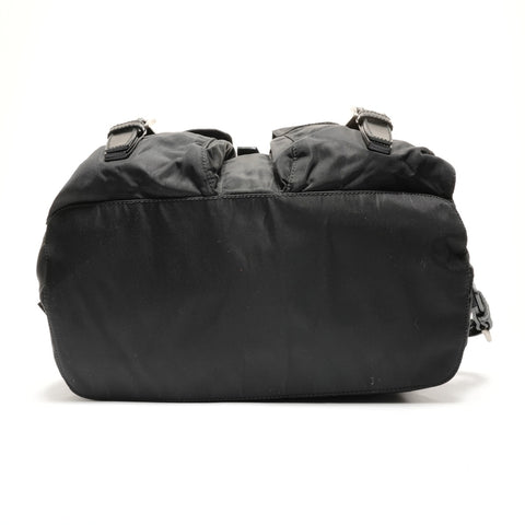 PRADA Nylon triangle logo Backpack  Daypack black WS27420