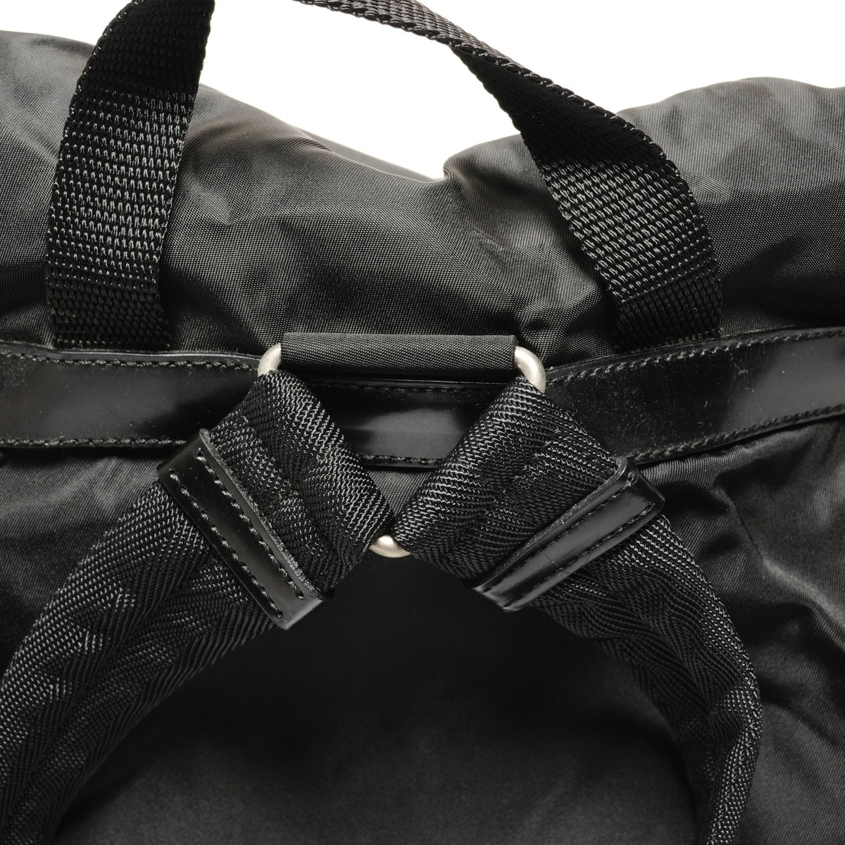 PRADA Nylon triangle logo Backpack Daypack black WS27420 – NUIR