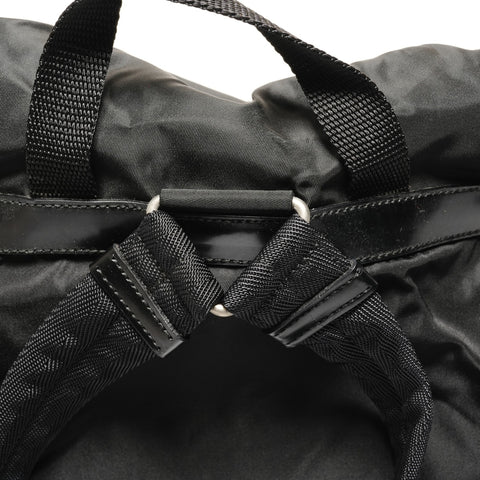 PRADA Nylon triangle logo Backpack  Daypack black WS27420