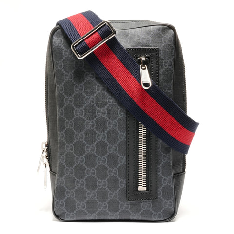 GUCCI GG Supreme Body Bag Shoulder Bag black WS27421