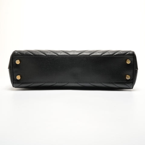 YVES SAINT LAURENT YSL logo V-stitch Chainshoulder Shoulder Bag black WS27424