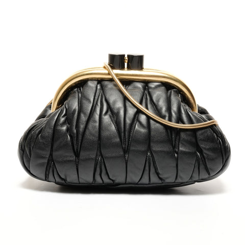 Miu Miu Matrasse Shoulder Bag Shoulder Bag black WS27426