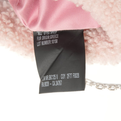 Miu Miu Wonder shearling hobo bag in boa Shoulder Bag pink WS27428