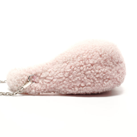 Miu Miu Wonder shearling hobo bag in boa Shoulder Bag pink WS27428