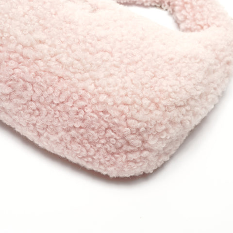 Miu Miu Wonder shearling hobo bag in boa Shoulder Bag pink WS27428