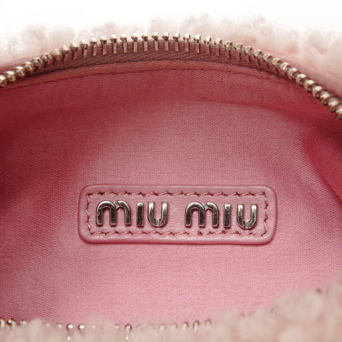 Miu Miu Wonder shearling hobo bag in boa Shoulder Bag pink WS27428