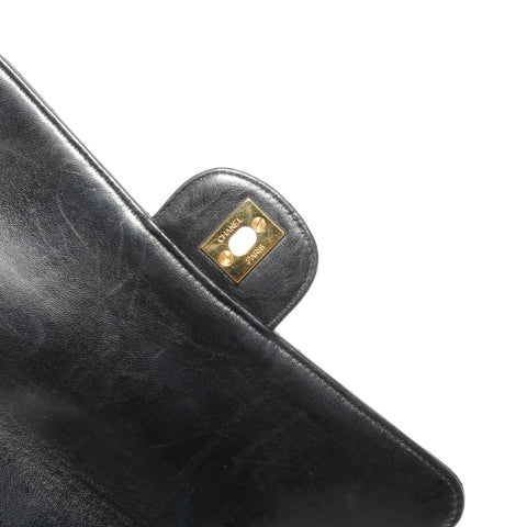 CHANEL No. 4 1996-1997 W-Face Matelasse Lambskin Shoulder Bag black WS27429