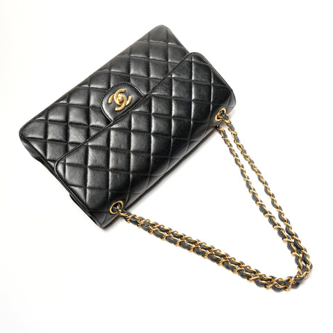 CHANEL No. 4 1996-1997 W-Face Matelasse Lambskin Shoulder Bag black WS27429