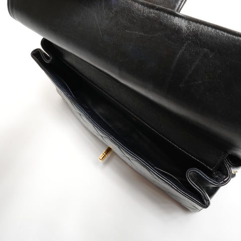 CHANEL No. 4 1996-1997 W-Face Matelasse Lambskin Shoulder Bag black WS27429