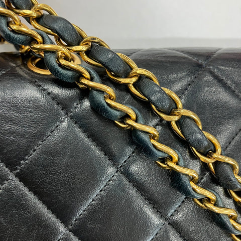 CHANEL No. 4 1996-1997 W-Face Matelasse Lambskin Shoulder Bag black WS27429