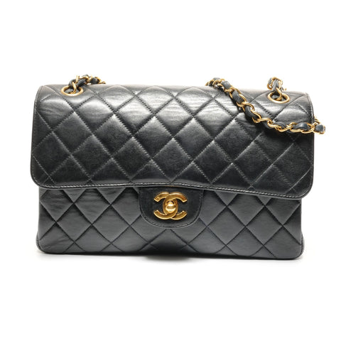 CHANEL No. 4 1996-1997 W-Face Matelasse Lambskin Shoulder Bag black WS27429