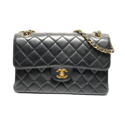 CHANEL No. 4 1996-1997 W-Face Matelasse Lambskin Shoulder Bag black WS27429