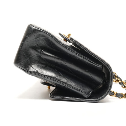 CHANEL No. 4 1996-1997 W-Face Matelasse Lambskin Shoulder Bag black WS27429