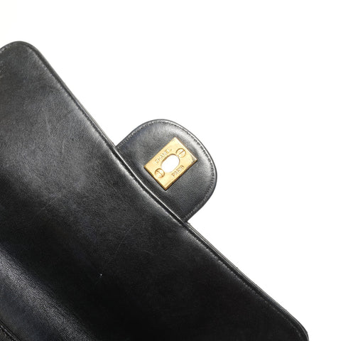 CHANEL No. 4 1996-1997 W-Face Matelasse Lambskin Shoulder Bag black WS27429