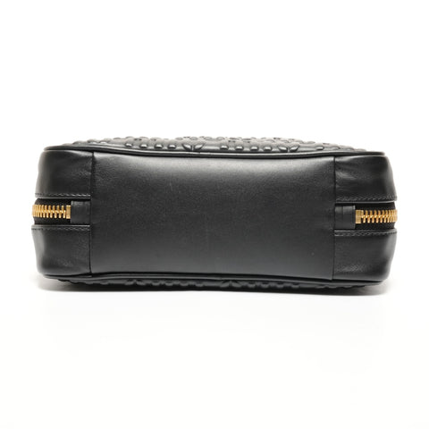 Miu Miu Embossed logo leather Shoulder Bag black WS27430